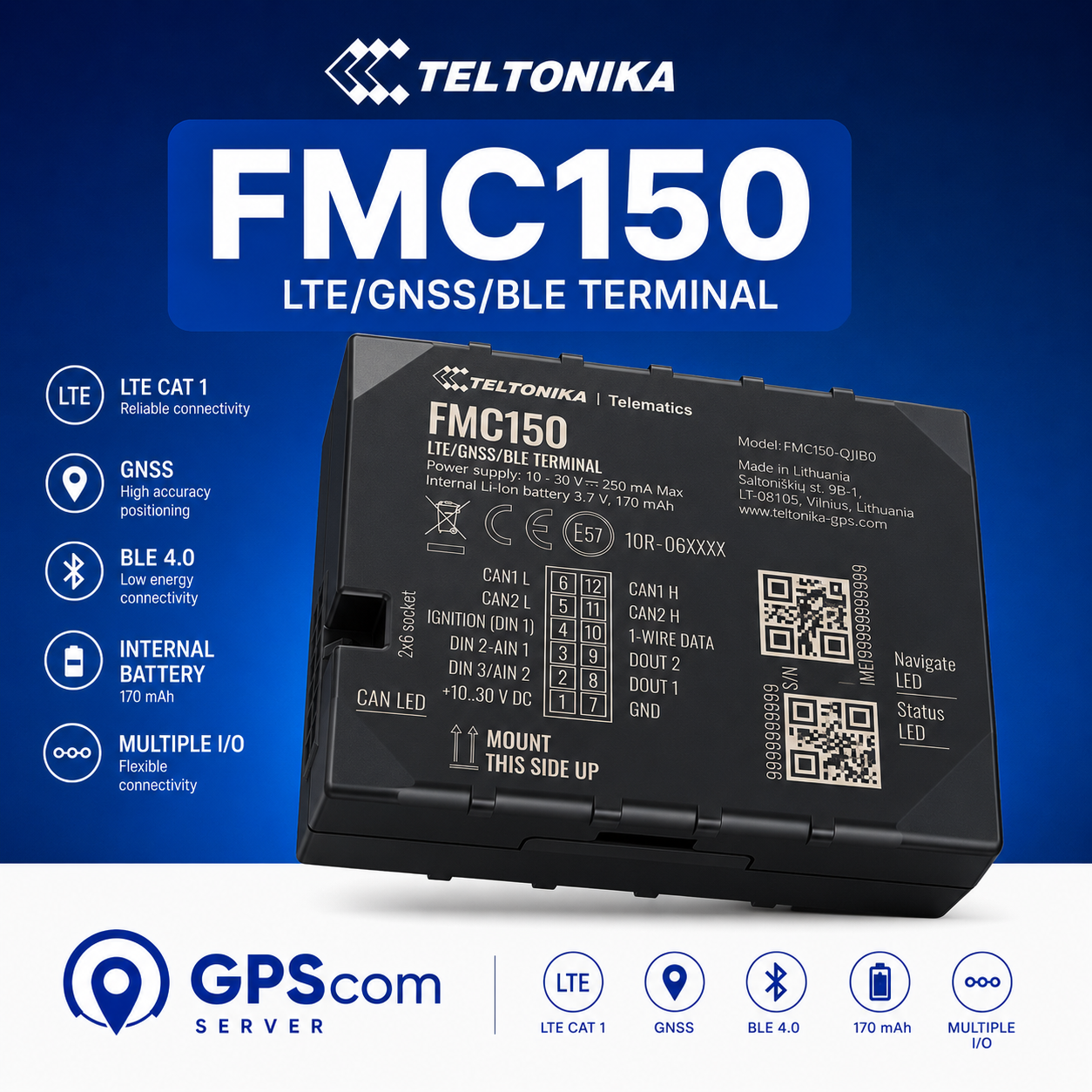 Teltonika FMC150 4G GPS Tracker με CAN-BUS